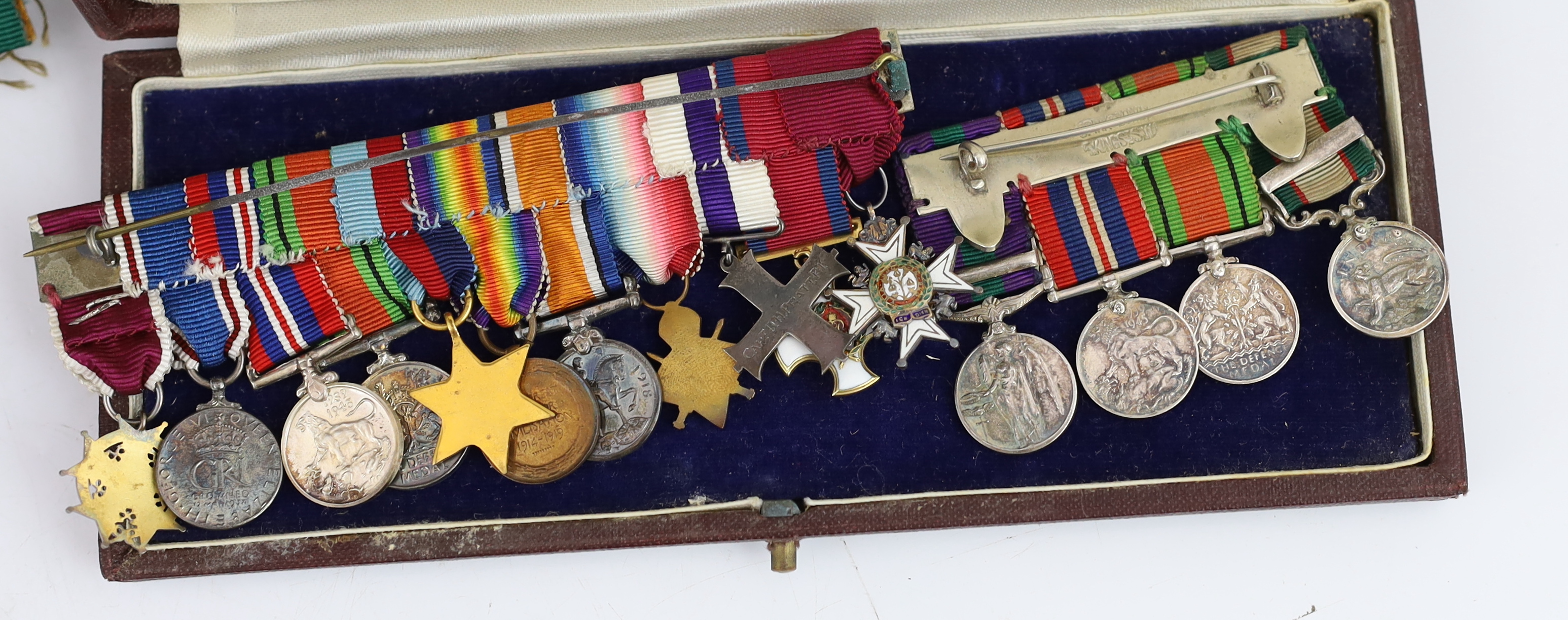A DSO, MC medal group awarded to Major General Douglas Henry Pratt (1892-1958) of the Royal Irish Regiment, promoted towards the end of his career to Major General, as liaison in Washington D.C. where he oversaw upgrades